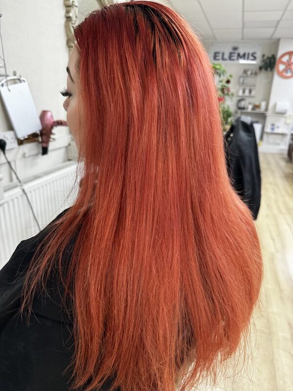Dull, faded hair before Sharon's colour treatment