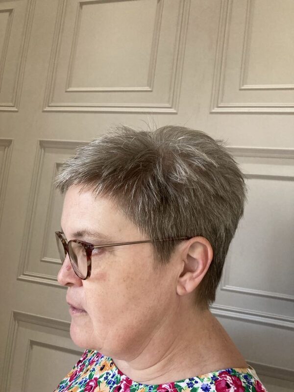 Short pixie cut and style by Sharon
