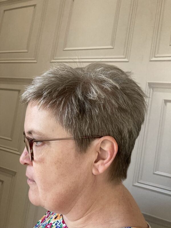 Short cut, styled at home in Southport