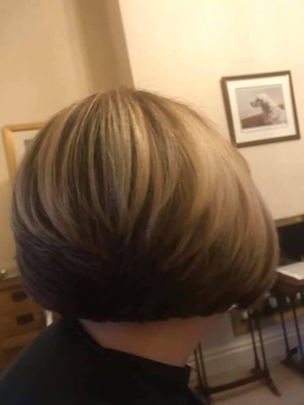 Neat caramel bob by Sharon's Mobile Hairdressing