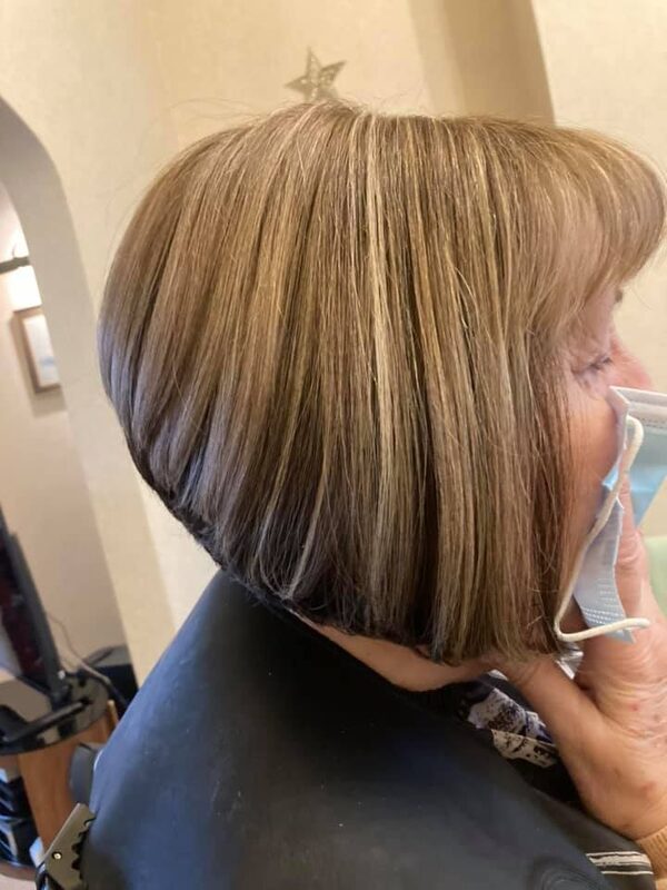 Layered bob, cut and colour by Sharon